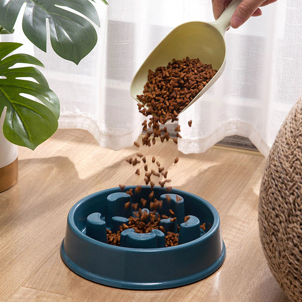 Pet Slow Feed Bowl for Small Dogs and Cats - Non-Slip, Choke-Proof Design