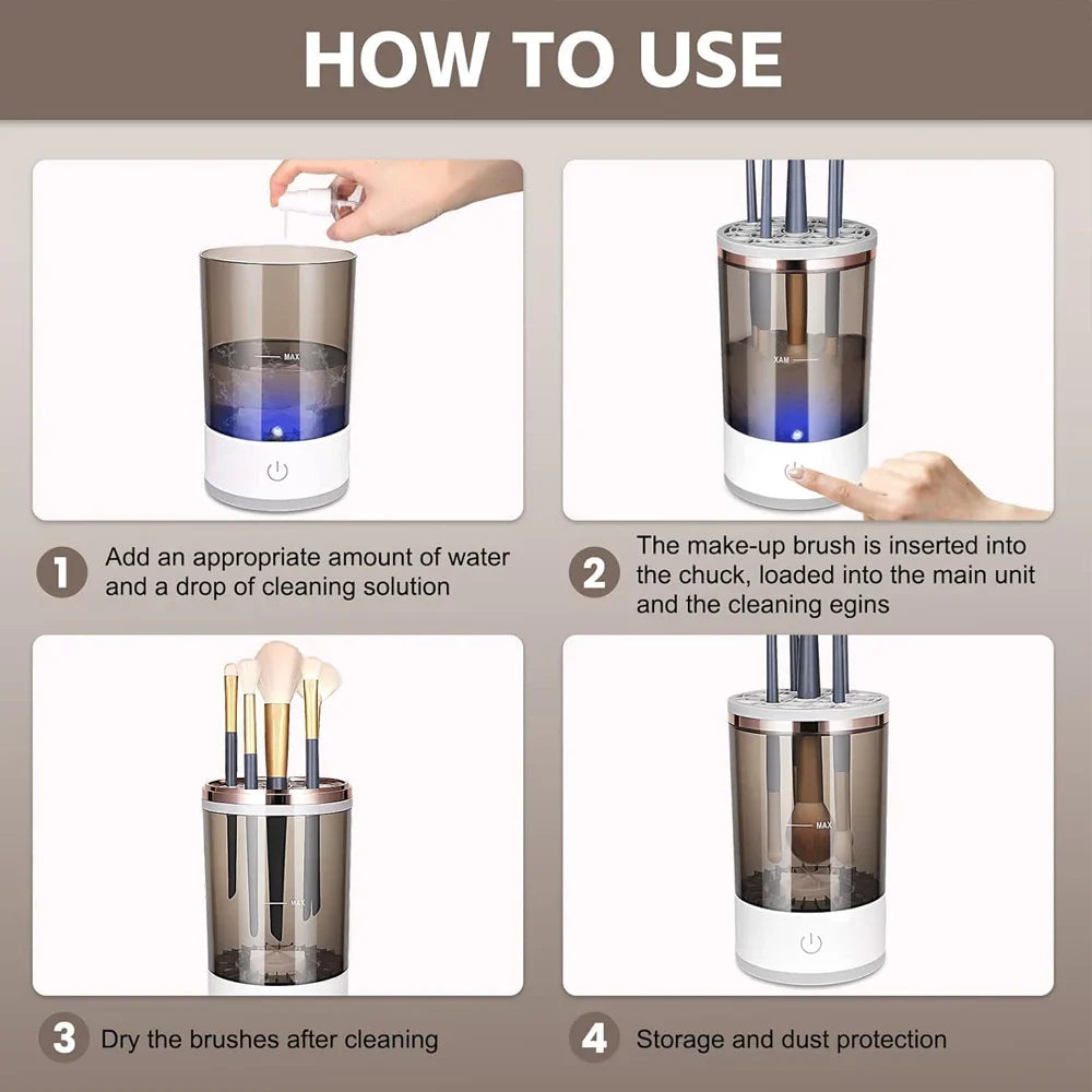 Automatic Makeup  Brush Cleaner 
