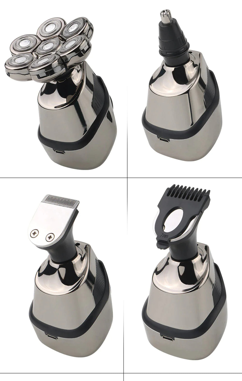  Men’s 5-In-1 Electric Cordless Head Shaver  