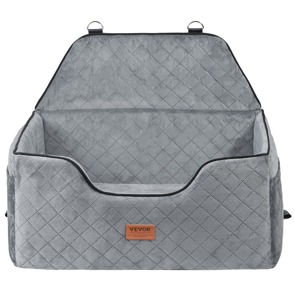 Premium Dog Booster Car Seat for Medium to Large Dogs up to 55 lbs - Gray