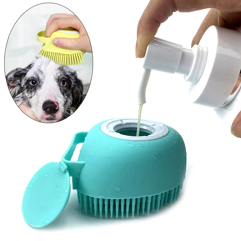 Silicone Bath Massage Brush for Dogs and Cats - Soft and Safe Pet Grooming Accessories