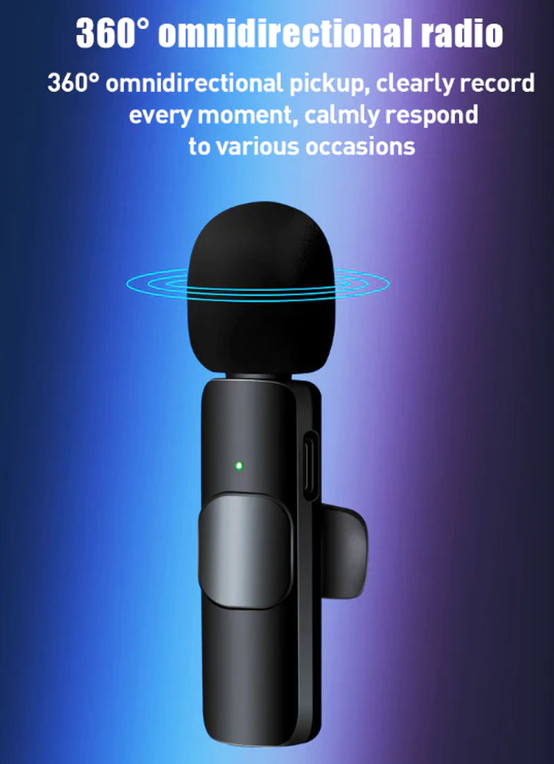Microphone Wireless Audio Video Recording Mini Mic for Android/Iphone