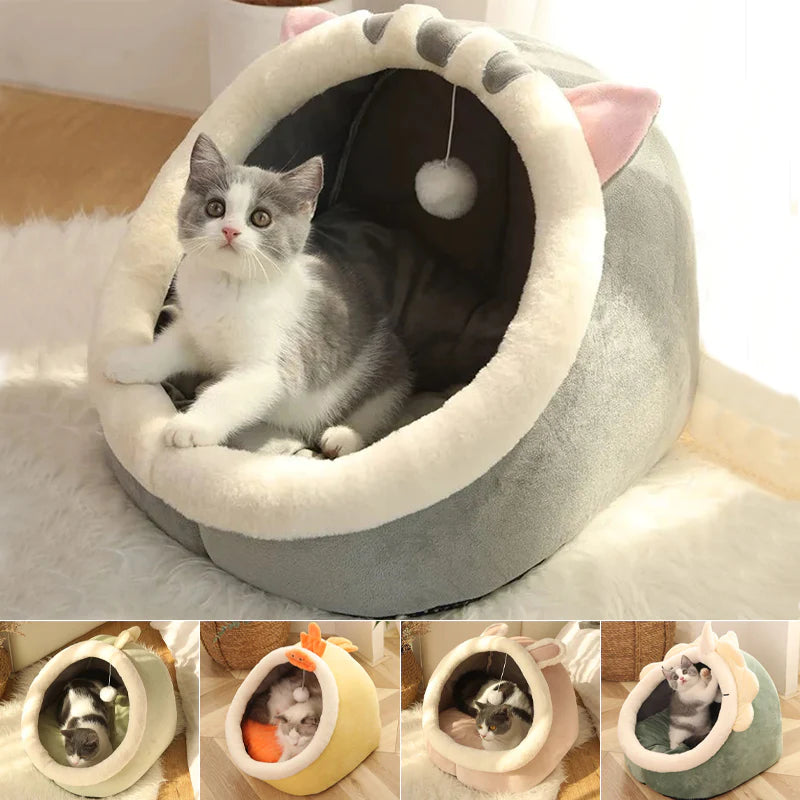 Cozy Cat Bed and Lounger - Soft Washable Cushion for Cats and Small Dogs