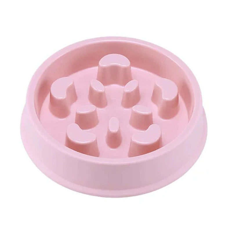 Pet Slow Feed Bowl for Small Dogs and Cats - Non-Slip, Choke-Proof Design