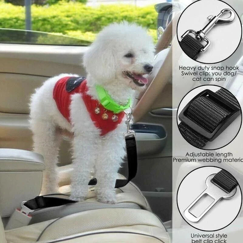 2 Pack Dog Safety Car  Seatbelt Harness Leash