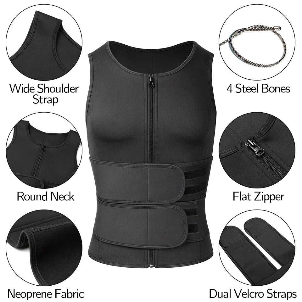 Men Body Shaper Waist Trainer Vest