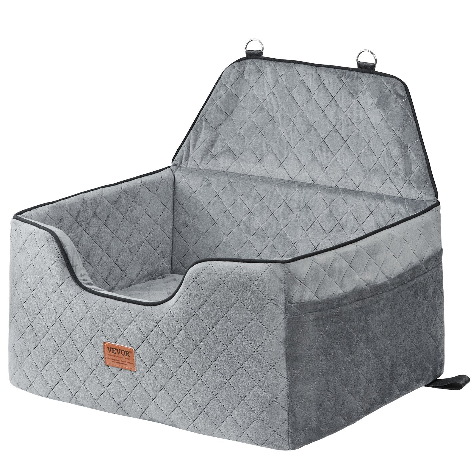 Premium Dog Booster Car Seat for Medium to Large Dogs up to 55 lbs - Gray