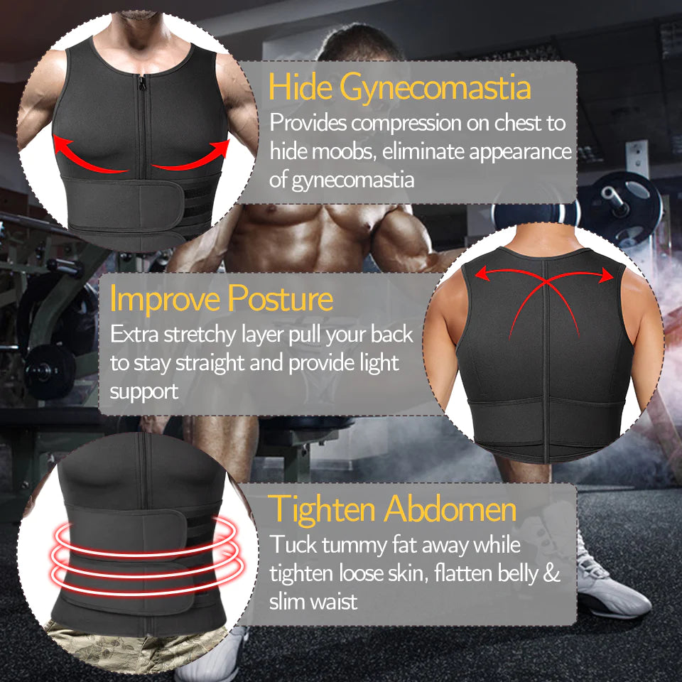 Men Body Shaper Waist Trainer Vest