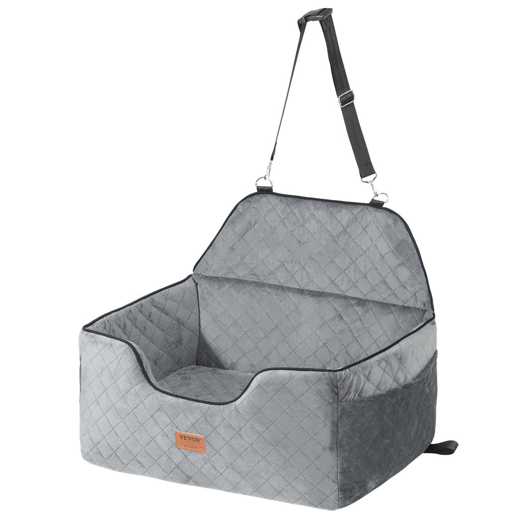 Premium Dog Booster Car Seat for Medium to Large Dogs up to 55 lbs - Gray