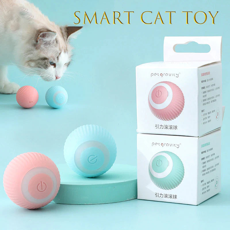 Automatic Interactive Rolling Ball Cat Toy - Self-Moving Electric Accessory for Training Kittens