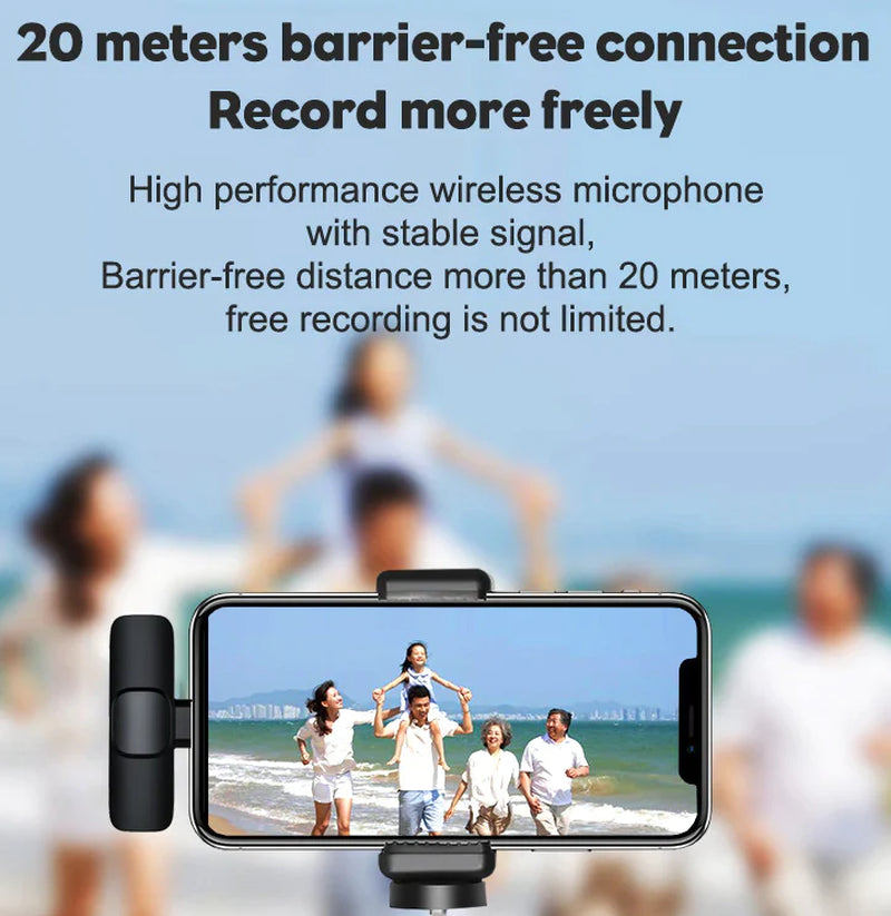 Microphone Wireless Audio Video Recording Mini Mic for Android/Iphone