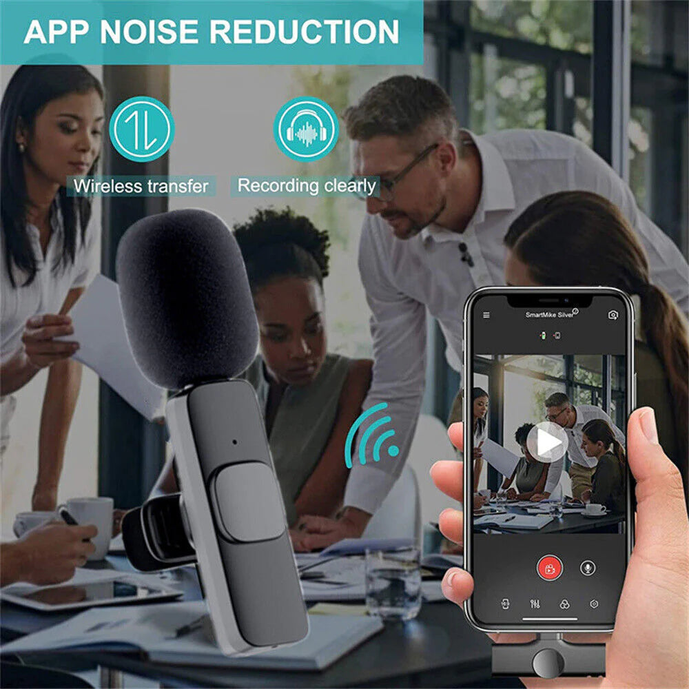 Microphone Wireless Audio Video Recording Mini Mic for Android/Iphone